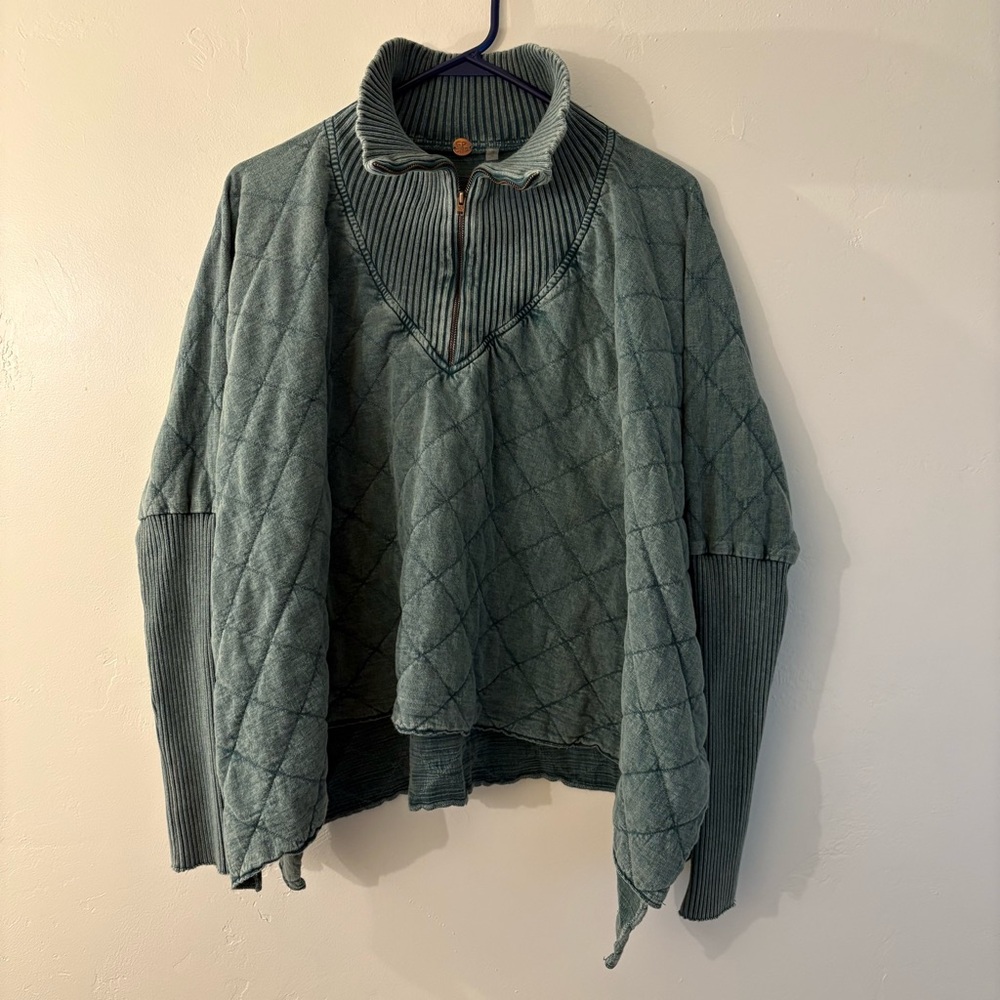Free People One Shiloh Quilted Sweater
